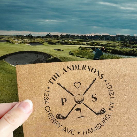 Tampons Encreurs Golf Let's Par-Tee Nom Adresse de Retour