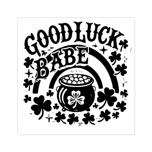 Tampons Encreurs Good Luck Babe St. Patrick's Day Irish Rainbow (Impression)