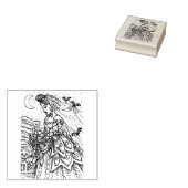 TAMPONS ENCREURS GOTH HALLOWEEN BRIDE, VOILE DE BATAILLE, BOUQUET D (Tamponné)