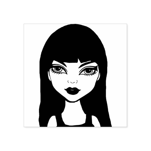 Tampons Encreurs Goth Vampire Dessin d'art original pour fille (Impression)