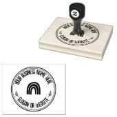 Tampons Encreurs Grand logo personnalisé Boho Rainbow Personnalisé (Tamponné)