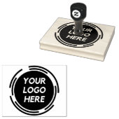 Tampons Encreurs Grand logo rond personnalisé noir personnalisé (Tamponné)