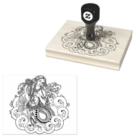 Tampons Encreurs Grand Timbre en caoutchouc de sirène (Tamponné)