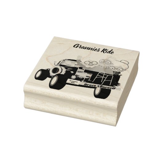 Tampons Encreurs Grannies Ride Brace Yself Timbre en caoutchouc (Tampon)