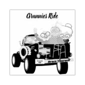 Tampons Encreurs Grannies Ride Brace Yself Timbre en caoutchouc (Impression)