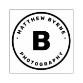 Tampons Encreurs Gras Cercle Monogramme Société Timbre En Caoutchou (Impression)