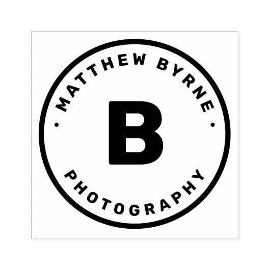 Tampons Encreurs Gras Cercle Monogramme Société Timbre En Caoutchou (Impression)