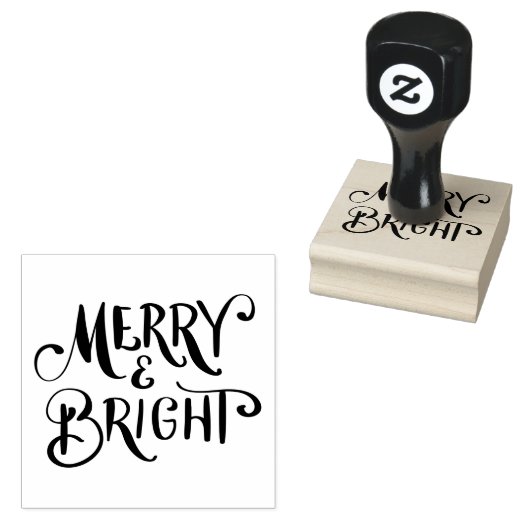 Tampons Encreurs Gras moderne | Joyeux script de vacances brillant (Tamponné)