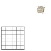 Tampons Encreurs Grid Square Simple Blank Checkbox Plaid (Tamponné)
