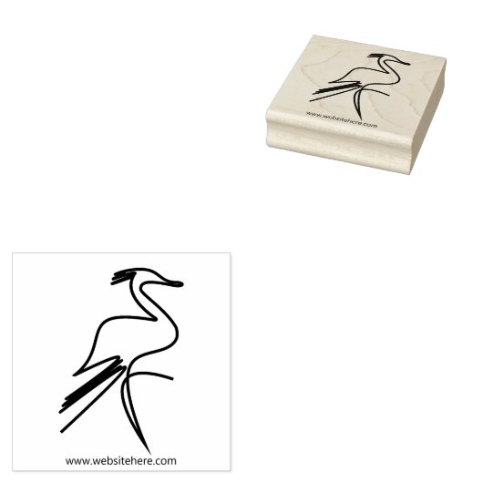 Tampons Encreurs Grue oiseau aux cheveux mignons (Tamponné)