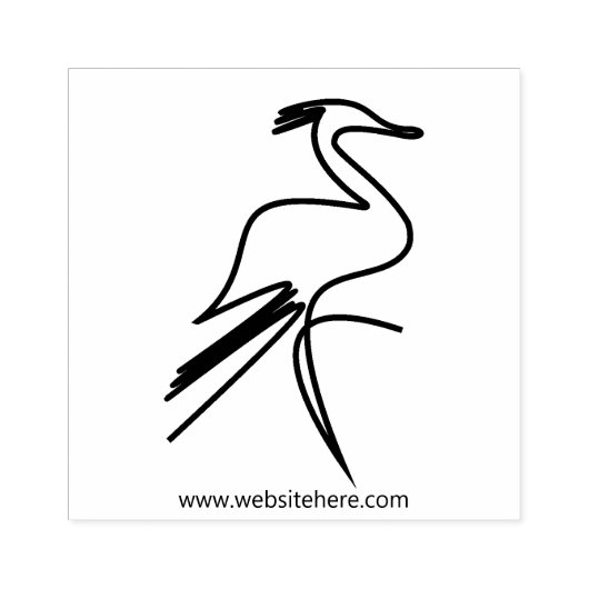 Tampons Encreurs Grue oiseau aux cheveux mignons (Impression)
