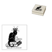 Tampons Encreurs Grumpy Chat avec livres, Custom Ex Librairie (Tamponné)