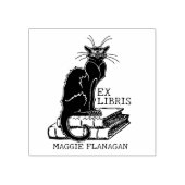Tampons Encreurs Grumpy Chat avec livres, Custom Ex Librairie (Impression)