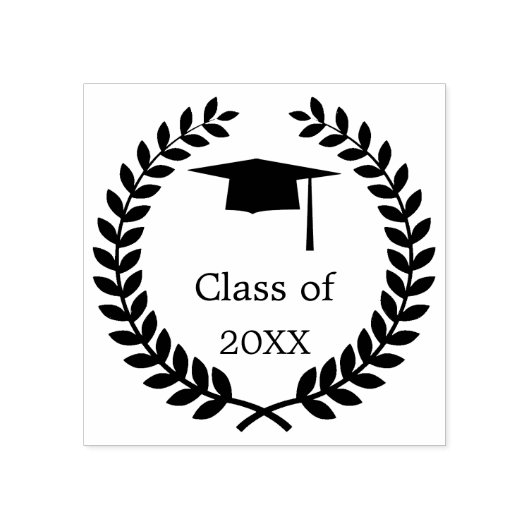 Tampons Encreurs Guirlande de lauréat, casquette de mortier (Impression)