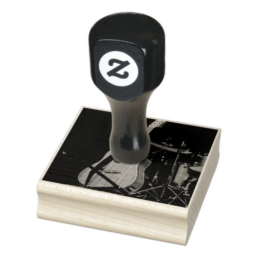 Tampons Encreurs Guitare acoustique cool (Tampon)