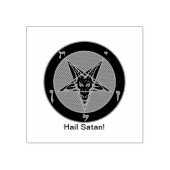 Tampons Encreurs Hail Satan timbre caoutchouc avec Baphomet (Impression)