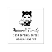 Tampons Encreurs Halloween Baby Black Chat Costume de chat Adresse (Impression)