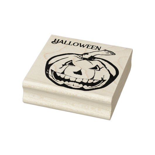 Tampons Encreurs Halloween Citrouille d'horreur Modifier le texte (Tampon)