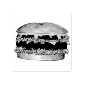 Tampons Encreurs Hamburger Cheeseburger Burger Étiquette de restaur (Impression)