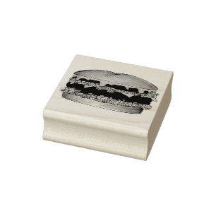 Tampons Encreurs Hamburger Cheeseburger Burger Étiquette de restaur