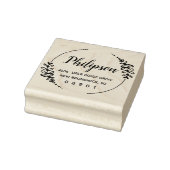 Tampons Encreurs Hand Drawn Greenery Wreath Name & Address (Tampon)