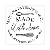 Tampons Encreurs Hand Drawn Whisk Spoon Made With Love Bakery (Impression)