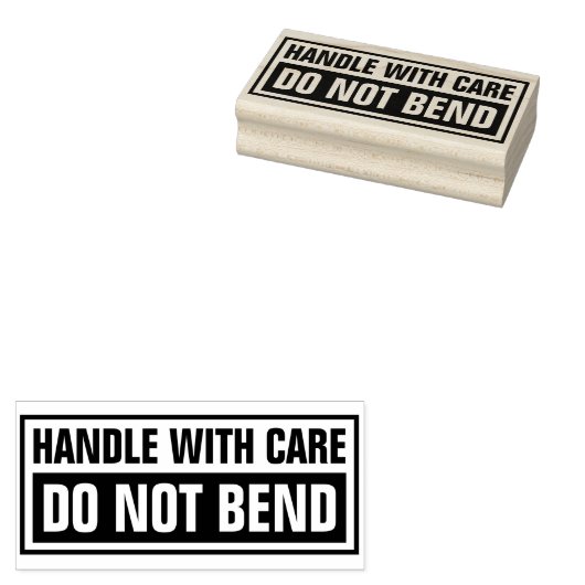 Tampons Encreurs Handle avec soin ne se plier pas (Tamponné)