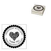 Tampons Encreurs Handmade With Love Heart Thank You Personalized (Tamponné)