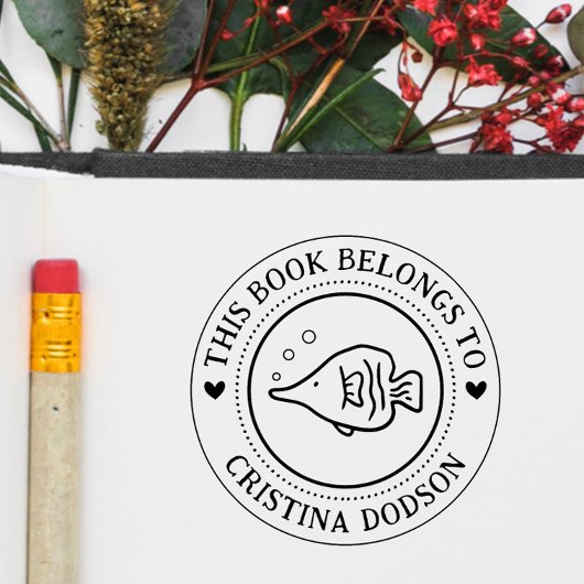 Tampons Encreurs Handwritten Simple Tropical Fish Custom Book