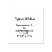 Tampons Encreurs Happest holiday ajouter business logo nom q r code (Impression)