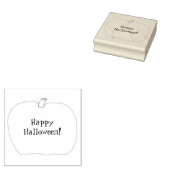 Tampons Encreurs Happy Halloween Citrouille Outline Timbres en caou (Tamponné)