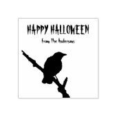 Tampons Encreurs Happy Halloween Crow Wood Art Timbre (Impression)