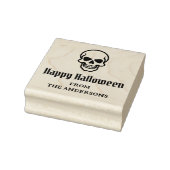 Tampons Encreurs Happy Halloween éffrayant crâne nom ou texte perso (Tampon)