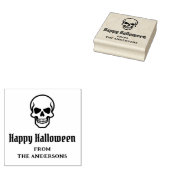 Tampons Encreurs Happy Halloween éffrayant crâne nom ou texte perso (Tamponné)