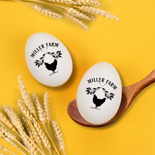 Tampons Encreurs Happy Hens Laurel Branch Monogram Egg Stamp