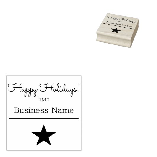 Tampons Encreurs Happy Holidays Business and Company Custom Logo (Tamponné)