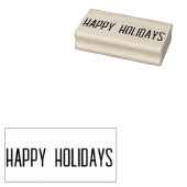 Tampons Encreurs Happy Holidays Rubber Stamp  (Tamponné)