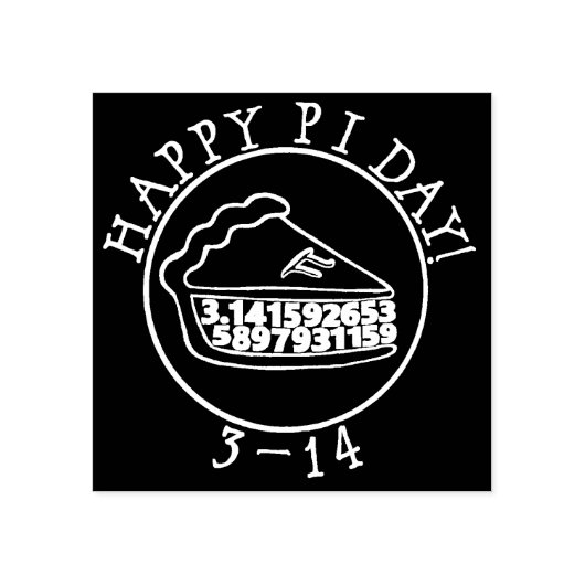 Tampons Encreurs Happy Pi Day tarte timbre (Impression)