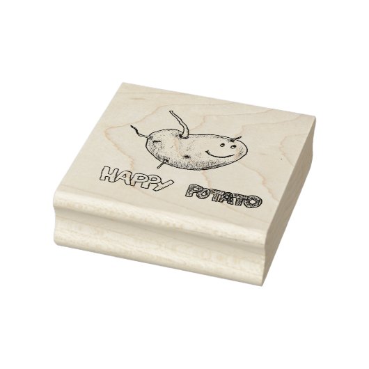 Tampons Encreurs Happy Potato Wood Art Timbre (Tampon)