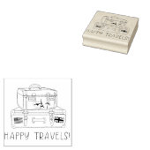 Tampons Encreurs Happy Travels Valise En Caoutchouc (Tamponné)