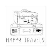 Tampons Encreurs Happy Travels Valise En Caoutchouc (Impression)