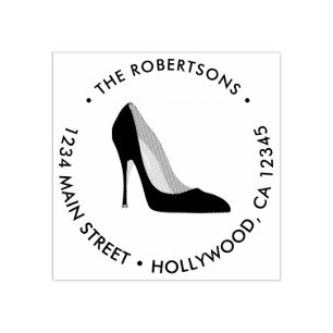 Tampons Encreurs Haut talon Stiletto Retourner l'adresse Timbre en