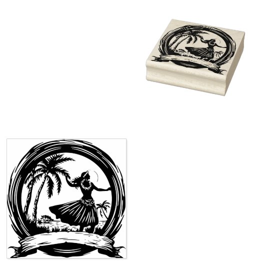 Tampons Encreurs Hawaii Hula Dancer Timbre en caoutchouc Belle (Tamponné)