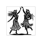 Tampons Encreurs Hawaiian Hula Dancer Girls Rubber Stamp (Impression)