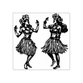 Tampons Encreurs Hawaiian Hula Dancer Girls Rubber Stamp (Impression)