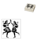 Tampons Encreurs Hawaiian Hula Dancer Girls Rubber Stamp (Tamponné)