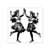 Tampons Encreurs Hawaiian Hula Dancer Girls Rubber Stamp (Impression)