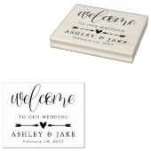 Tampons Encreurs Heart & Arrows Cute Wedding Welcome (Tamponné)