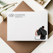 Tampons Encreurs Heart Monogram Mariage Adresse de retour