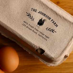 Tampons Encreurs Hen Family Farm OE frais Adresse Timbre en caoutch